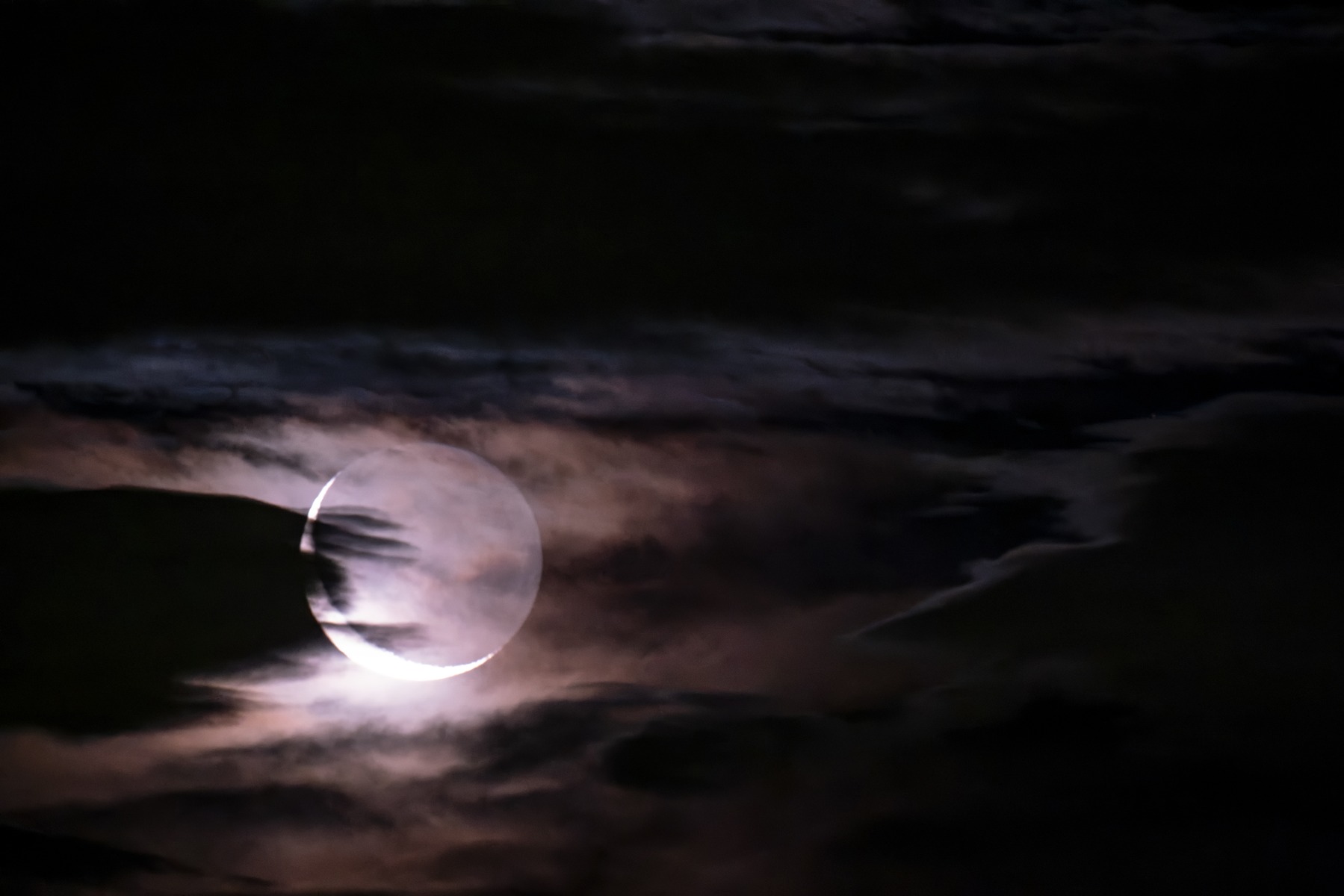 The moon and the night sky – shot with Tamron 150-500mm F5-6.7 (Model A057)