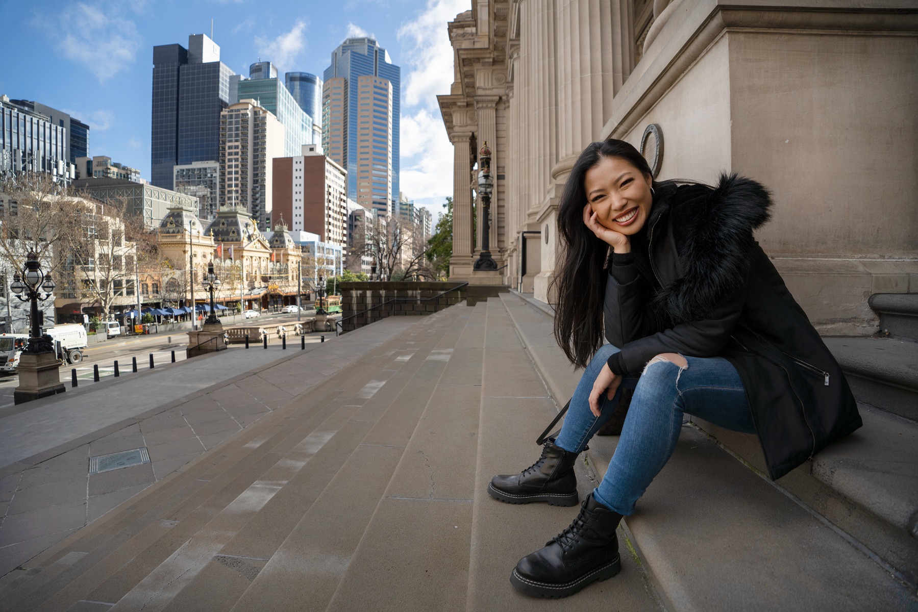 Buildings and cityscapes: stylish portrait photography after dark – shot with Tamron 17-50mm F4 (Model A068)
